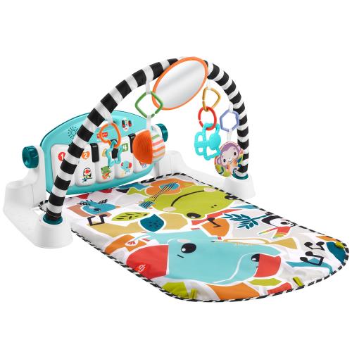 フィッシャー必要経費(fisher price) あんよで蹴りつける! 感覚的な経験が育つ4WAYバイリンガルピアノジム 赤んぼう赤ちゃん手あそび 室内遊具 もの言う花体育館  プレイマット  英語  外国語 0ヵ月から マルチ HYJ72