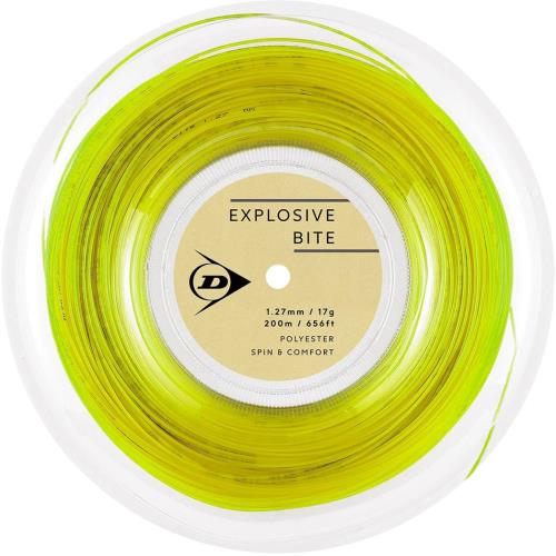 ダンロップ(DUNLOP) テニス 硬式テニス ストリング EXPLOSIVE BITE（エクスプロッシブバイト）ロール 200m イエロー 1.25/17G DSTA12011