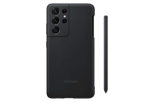 Samsung 正規 純正品 Galaxy S21 Ultra 5G 用 Silicone Cover with S Pen (S ペン) スタイラスペン付きシリコンカバー EF-PG99PTBEGWW (Black/ブラック) 並行輸入品