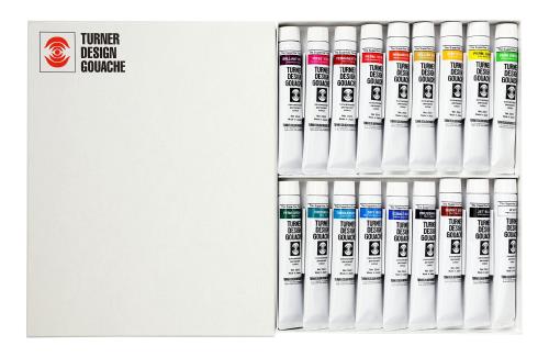 ターナー色取り 水彩画絵の具 ひな型ガッシュ 18色仕掛ける DG02518C 25ml