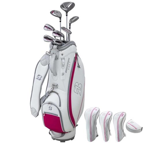 BRIDGESTONE(ブリヂストン) ゴルフクラブセット BRIDGESTONE GOLF BG-100L キャディバッグ付きクラブ8本セット レディス ピンク｜GOODWOODS