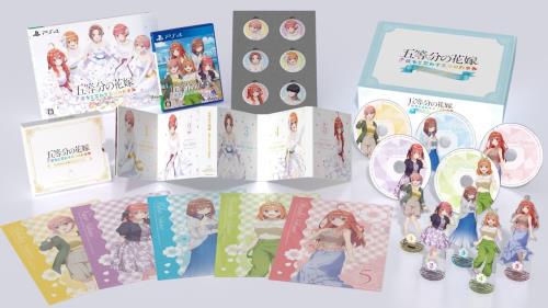 五等分の花嫁 ～彼女と交わす五つの約束～ スペシャルボックス同梱物新婚生活ドラマCD第二弾5枚組 B5クリアファイル5枚組 アクリルスタンド 5 種セット 缶バッジ 6 種セット 同梱 - PS4画像