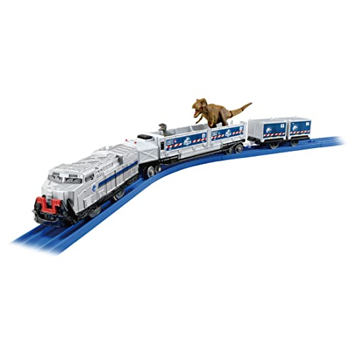タカラトミー 『 プラレール ジュラシックワールド 恐竜持ちはこぶ鉄道車両 』 路面電車 鉄道車両 遊び道具 3歳以上 遊び道具安全性のある標準尺度受かる ST目じるし公証 PLARAIL TAKARA TOMY