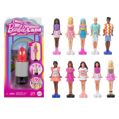 バービー(Barbie) ミニバービーランド ファッショニスタ アソート(リップスティック)マイクロドール10体 BOX販売 きせかえ人形ハウス 大人買い 6歳から マルチ 986Aset-HYF19