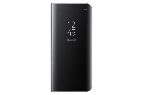 Swehoo Samsung サムスン 完全無欠品 Galaxy S8+ クリアビュー Clear View Standing Cover 万覚え帳型 入れもの 押しかぶせる並行輸入品 (Black)