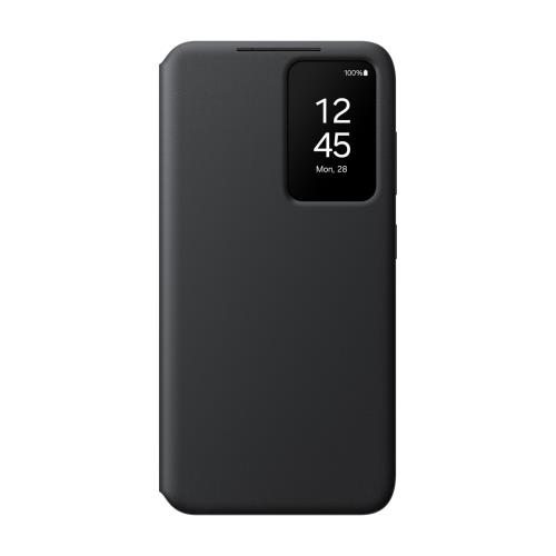 Samsung Galaxy S24 S-View ウォレット スマホケース スマートスモールスクリーンビュー保護すること押しかぶせる、フィンガータップコントロール、か細い図案化、カードホルダーポケット、US版、EF-ZS921CBEGUS、黒いこと その他-家電