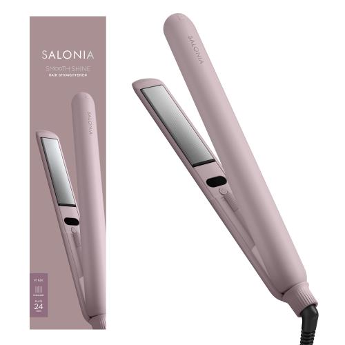 SALONIA サロニア スムースシャイン 引っ切り無い鉄 髪の毛鉄 24粍 サクラ色