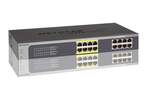 メーカ生産終了品NETGEAR ラックマウント型 アンマネージプラス スイッチングハブ JGS516PE ギガビット 16ポート (PoE 8ポート 85W) VLAN QoS 省電力