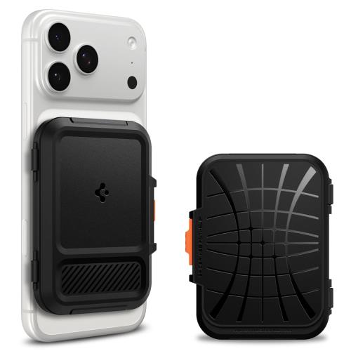 [Spigen] MagSafe対応 カードケース 3枚入り マグネット内蔵 磁気シールド iPhone 17 Pro Max iPhone 17 Pro iPhone 17 iPhone Air iPhone 16/15/14/13/12シリーズ マグネット スマホ カードケース 交通系 ICカード ロックマグフィット AFA06031 (ブラック)｜GOODWOODS