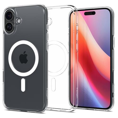 Spigen 重さ29gの超軽量iPhone 16 ケース クリア MagSafe対応 耐衝撃 薄型 軽量 ストラップホール 黄変防止 米軍MIL規格 透明 エアスキンハイブリッドマグフィット ACS08189 (クリスタルクリア)
