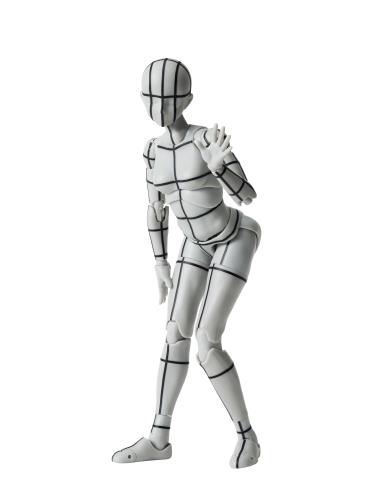 TAMASHII NATIONS S.H.フィギュアーツ ボディちゃん -スポーツ- Edition -ワイヤーフレーム-(Gray Color Ver.) 約135mm PVCABS製 塗装済み可動フィギュア