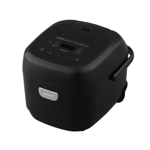 アイリスオーヤマ マイコン炊飯器 3合 一人暮らし 9種ヘルシーメニュー 自動メニュー搭載 銘柄炊き分け 軽量カップ付き RC-BMA30-B ブラック｜GOODWOODS