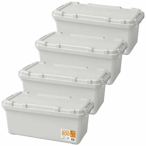 4個セットアイリスオーヤマ 収納ケース TRAILBOX TRB800 ホワイト 4個セット 収納ボックス 新生活 積み重ね 幅37.6cm 高さ32.8cm 奥行78.8cm 衣類収納 おもちゃ箱 屋外収納 トランク収納 14,844円