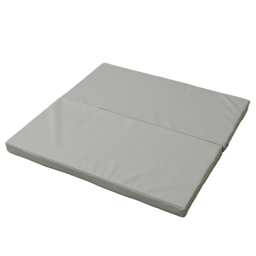 山善(YAMAZEN) プレイマット 赤ちゃん 9090cm 厚み5cm 正方形 2つ折り マット 床 フロア 完成品 グレー IRM-9090F2C(GY)