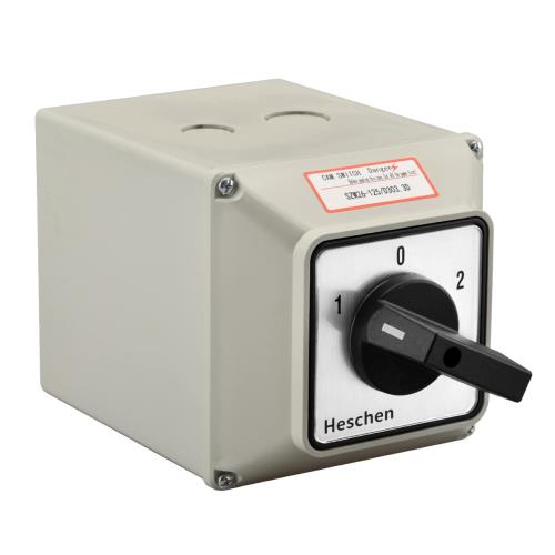 Heschen ユニバーサルロータリーカムセレクターうつり変わり取り替えっこ SZW26-125/D303.3D 660V 125A ON-OFF-ON 3空間的関係 3相 12端子 御師匠さん取り替えっこ飾りつけボックス席付き添い人