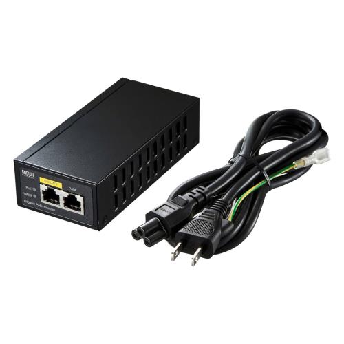 サンワサプライ PoEインジェクター IEEE802.3af/at ギガビット相応う AUTO-MDIX役立つこと積み上げる ローカルエリアネットワーク-GIHINJ2