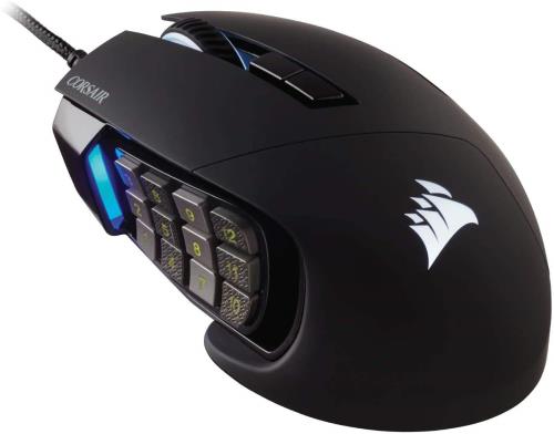 Corsair SCIMITAR RGB ELITE USB ゲーミングマウス 多ボタン RGB搭載 CH-9304211-AP MS431 ブラック///ホワイト