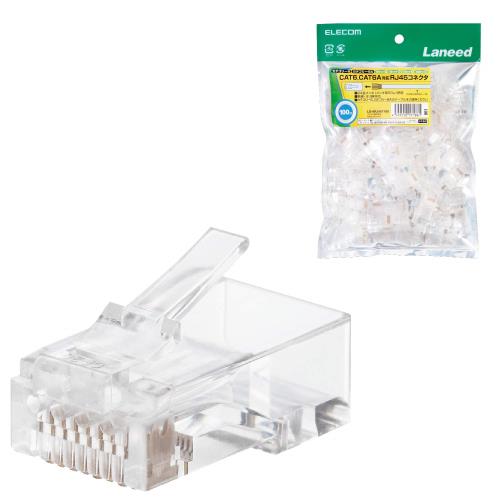 エレコム RJ45繋ぎ CAT6CAT6A相応う 単線ヨリ線相応う 100個入り口・入口 LD-6RJ45T100RJ45繋ぎ(100個入)