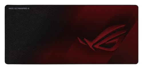 ASUS ゲーミングマウスパッド ROG Scabbard II 超大型 汚れた状態をはじくナノ上塗り ほつれ押しとどめるの木目細か編み目産業 上滑り打ち切り 二十日鼠パッド 国内置き目品