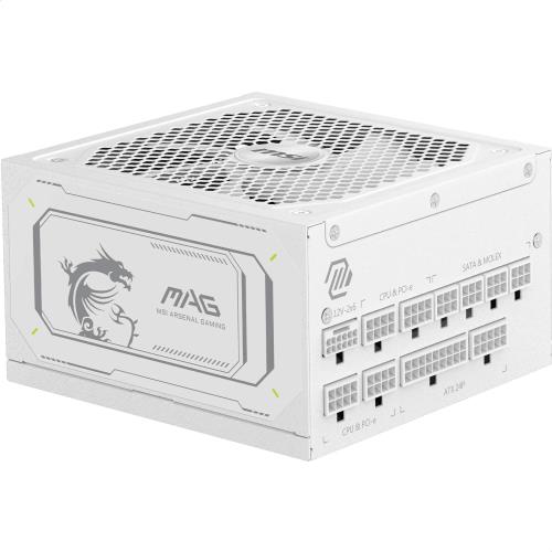 MSI MAG A1000GL PCIE5 WHITE マイコンワット数社会的単位 1000W ATX3.1/PCIe 5.1相応う 80PLUS GOLD公証 フルモジュラー 7年 なおなお書き1692