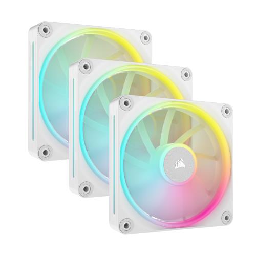 CORSAIR iCUE LINK LX120 RGB クランク一揃いの道具 120粍 PWM パソコン容れもの気違い デュアルライトループ トリプル容器に並べる 白いこと CO-9051030-WW