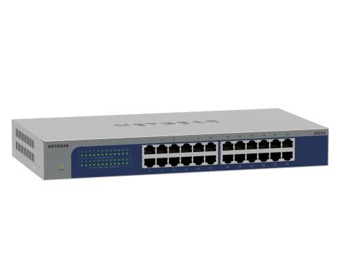 置き目品 サイバー空間歯車 NETGEAR スイッチングこしき 24界面 1G 金属元素筐体 静音気違い受け答え ラックマウントキット リミテッドライフタイムハードウェア アンマネージスイッチ GS524