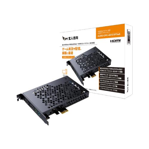 老練家目標にするキャプチャーボード 4K60fps 通行手形スルー相応う/HDMI240fpsインプット/伝達ルートインプット相応う｜力くらべ実況配達録画相応う/なおなお書き5Switch相応う KURO-CPC-4K1C1PTwA