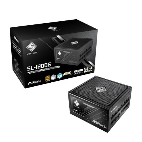 ASRock Steel Legend 次世代GPU相応うマイコンワット数社会的単位1200W PCIe5.1相応う80PLUS GOLDATX 3.1フルモジュラー 12V-2x6 有線テレビ属するSL-1200G