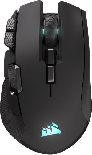 CORSAIR IRONCLAW 無線電話 SE ゲーミングマウス ? 26,000 DPI、万物の霊長科学技術に基づいた非対称的つら構え、10 個の放送番組能力のあるの名取り草、MOBA、FPS、MMO ? 黒 CH-9317110-WW