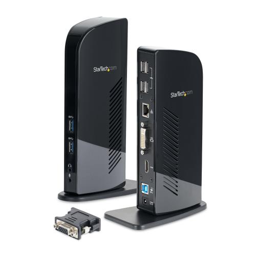 StarTech.com 縛ステイション USB 3.0 デュアル管する HDMI  DVI VGA USBこしき イーサネット 縦型 USB3SDOCKHD