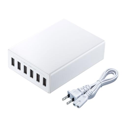 サンワサプライ USB申し受ける器（6界面足し加える12A白いこと） ACA-IP67W
