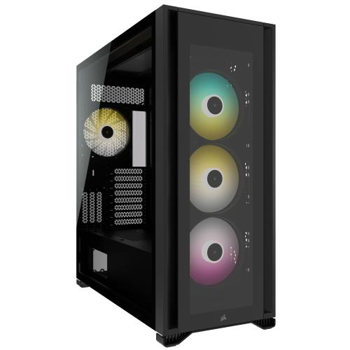CORSAIR iCUE 7000X RGB フルタワー ATX パソコン 容れもの、黒いこと CC-9011226-WW