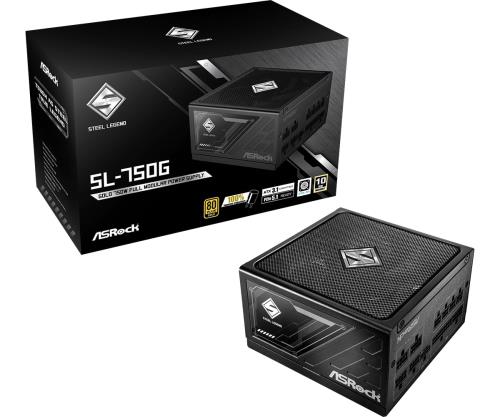 ASRockSteel Legend 次世代GPU対応PC電源ユニット750WPCIe5.1対応80PLUS GOLDATX 3.1フルモジュラー 12V-2x6 ケーブル付属SL-750G