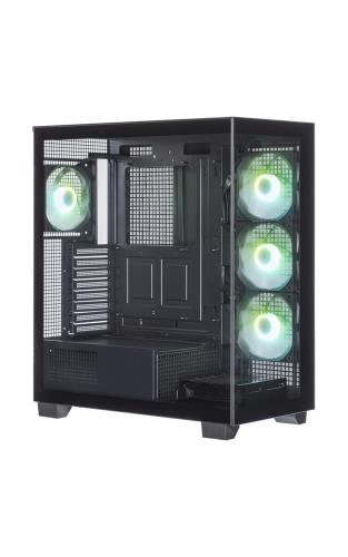 老練家目標にする パソコン入れもの ATX 円柱 向こう正面/片方 硝子ダイアログボックス ピラー受け答え 分かりやすい スタンダート 黒いこと KRC-AT01B