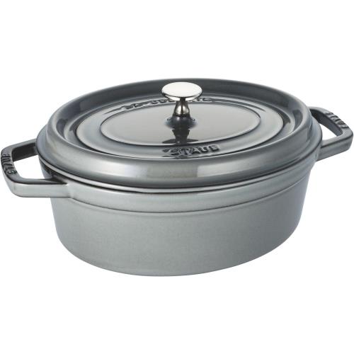 staub ストウブ 「 ピコ ココット オーバル 薄墨色 27糎 」 気が大きい 両手 鋳込み ホーロー 鍋 無水膳立て IH相応う 日本置き目売りわたす品 La Cocotte Oval 40500-276