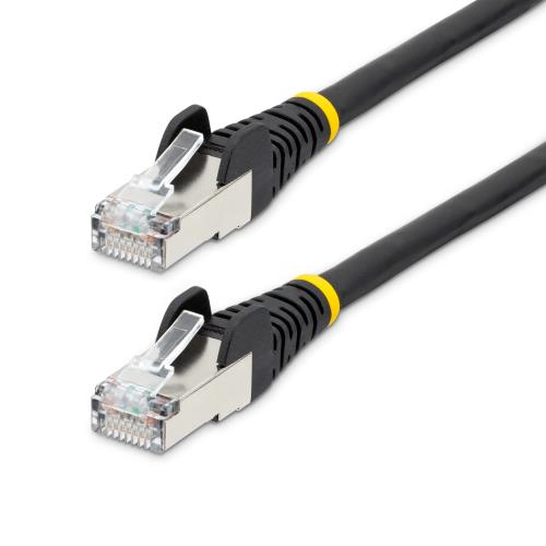 StarTech.com 範疇6A ローカルエリアネットワーク有線テレビ／10m／黒いこと／LSZH（低煙皆無ハロゲン）／10GbE 500MHz／100W PoE++／S/ftp／ETL公証済／ツメ折れ押しとどめる規則体系付 RJ45繋ぎ／ハロゲン無償性 CAT6A 有線ローカルエリアネットワーク ネットワークイーサネット 有線テレビ NLBK-10M-CAT6A-PATCH