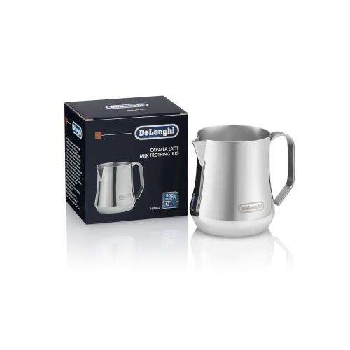 De'Longhi (デロンギ) ミルクジャグ ステンレス製 DLSC069 ミルクピッチャー 手動スチーム用 イタリア製 350ml フォームミルク デロンギ 全自動コーヒーマシン エスプレッソマシン [シルバー] デロンギ対象品
