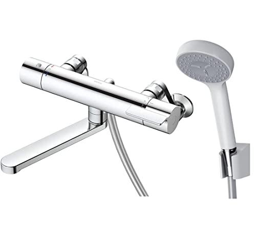 TOTO 風呂場用壁付サーモスタット練りあわせる水栓 170粍 コンフォートウェーブ90φ しろがね色 TBV03401J1