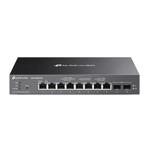 TP-Link Switch OMADA SG2210XMP-M2 8界面 8x2.5Gbps-2xSFP+ マネージドPoE+