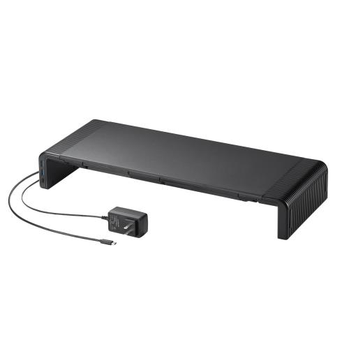 サンワサプライ(Sanwa Supply) USB Type-C接続ハブ付き机上ラック(ブラック) MR-LC210CHBK