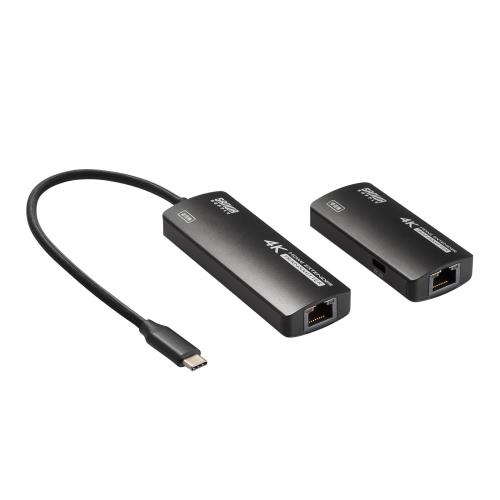 サンワサプライ USB Type-CーHDMI取り替えっこエクステンダー(4K/120サイクル相応う) 最長70m取りひろげる CAT6/6A単線とき勧める USB給電相応う HDCP相応う VGA-EXHDC