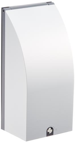 パナソニック(Panasonic) スマート カバー付接地防水コンセント 簡易鍵 抜け止め式アースターミナル式 露出埋込両用 ホワイトシルバー WK4702S