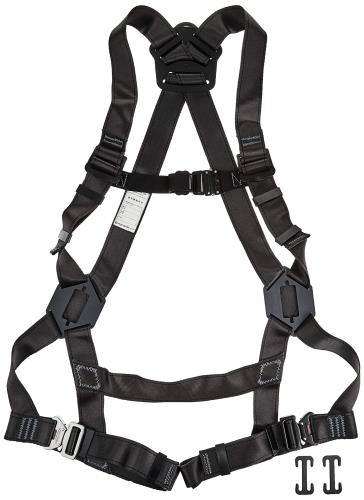 [藤井電工] 新標準尺度 フルハーネス型 黒いこと 黒影馬具 フルハーネス本体のみ うす暗い薄墨色 M大きさ TH-504-OTーDG-M 気泡管水準器型腿胴締め 着脱がたわい無いなワンタッチバックル 日本製 高さやり方 堕ちる取り締まり用物の具 フルハーネス 安全性のある帯 ツヨロン TSUYORON