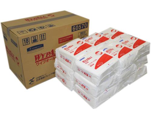 ケース販売 クレシア ワイプオール X70 4つ折り 50枚/パック 18パック入 水やアルコールに濡らしても破れにくい不織布ワイパー 60570