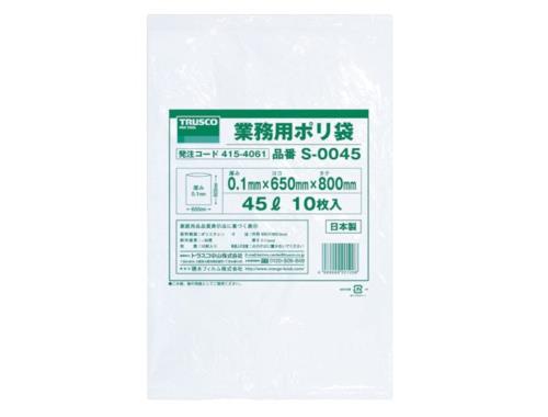 TRUSCO(トラスコ) 御役目用ポリ袋0.1240L 5枚入 S-0240  6袋 入れもの売りわたす