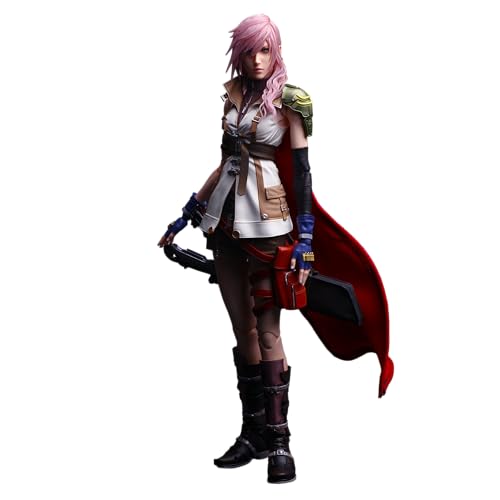 ファイナルファンタジーX PLAY ARTS真 ライトニング PVC製 塗装済み可動フィギュア|GOODWOODS