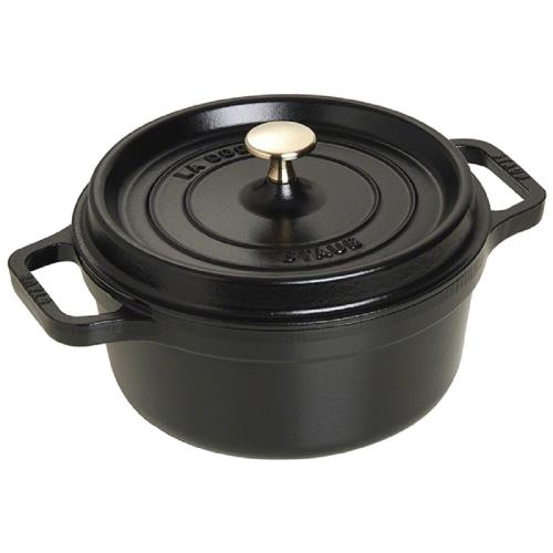 ストウブ staub 鍋 両手鍋 ピコ ココット ラウンド 22cm ブラック 1102225 40509-305-0 ホーロー [並行輸入品]