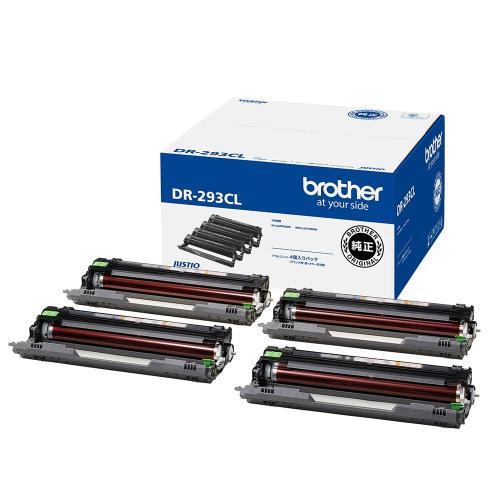 brother純然たる膜鳴楽器社会的単位 DR-293CL 相応う型番:HL-L3230CDW、MFC-L3770CDW 他 4個入り口・入口風呂敷き包み/黒いこと用1個色合い用3個