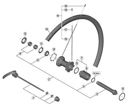 シマノ (SHIMANO) リペアパーツ ハブ軸組立品 (玉間130mm) WH-RS700-C30-TL-R Y0D298030|GOODWOODS