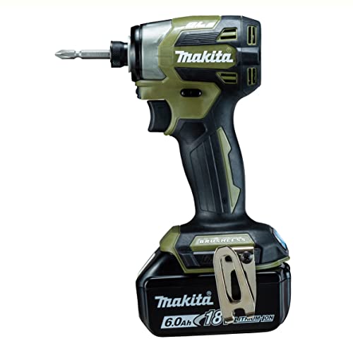 マキタ(Makita) 申し受ける式インパクトドライバ（オリ-ブ） 18V6Ah バッテリ2本申し受ける器入れもの付 TD173DRGXO